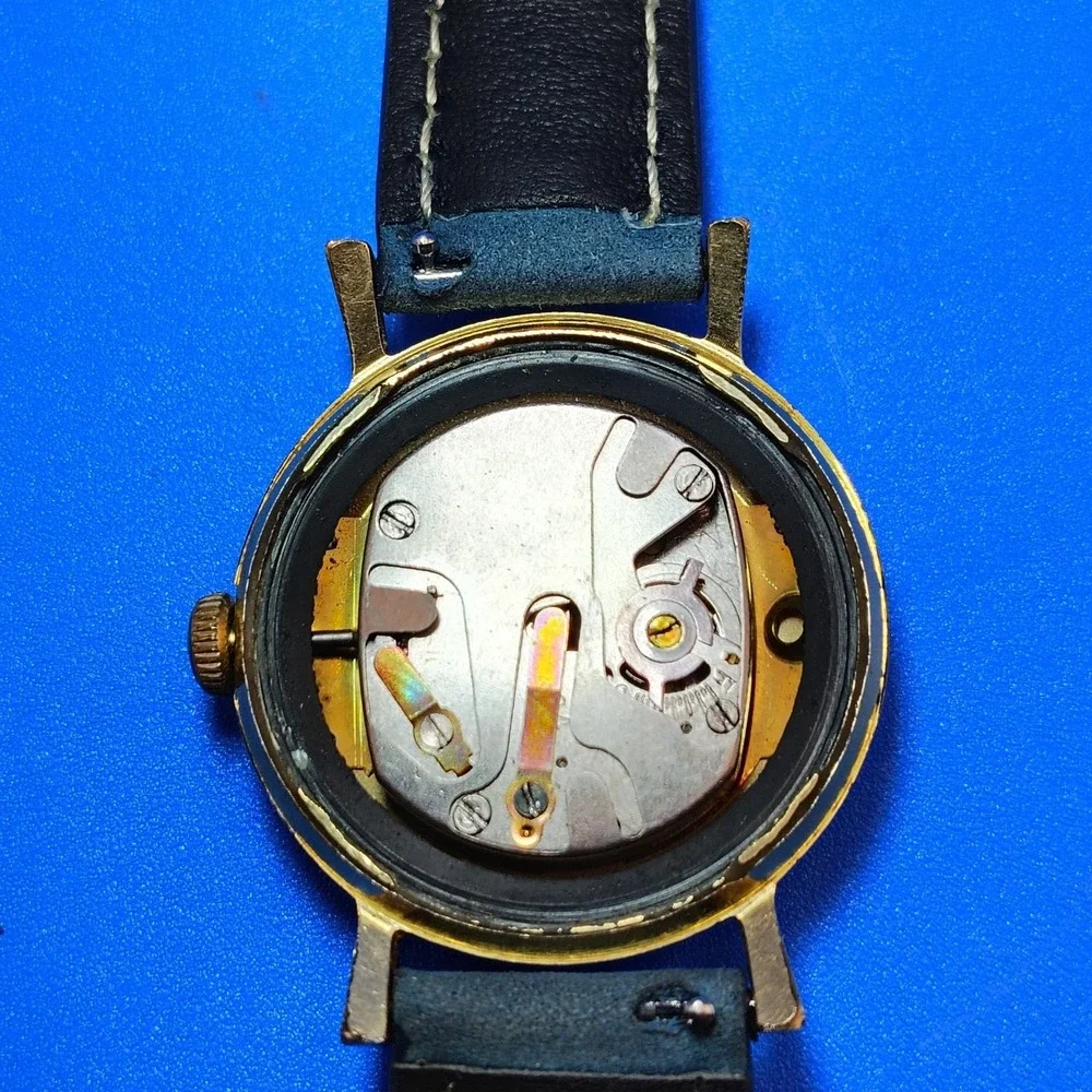 Vintage 1968 Timex Gold Tone 39mm Mens Mechanical Wind Watch Restored New Strap